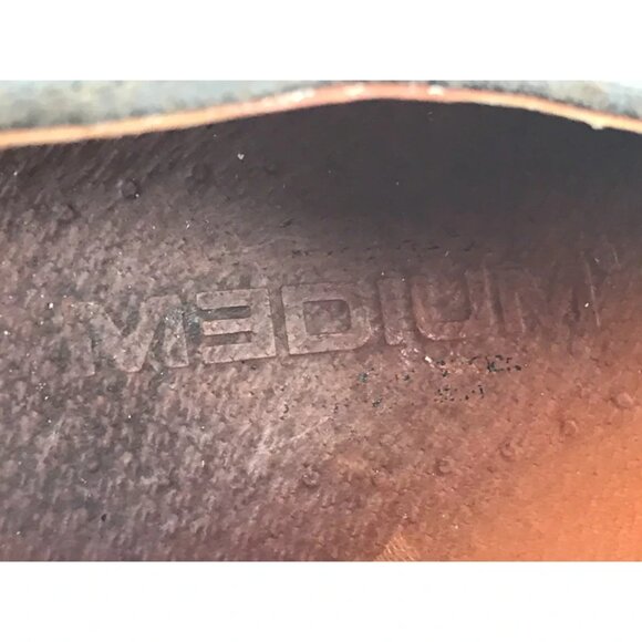 Medium Mens Dark Brown Round Toe Lace Up Derby‎ Dress Shoes Size US 10.5 - Picture 8 of 11